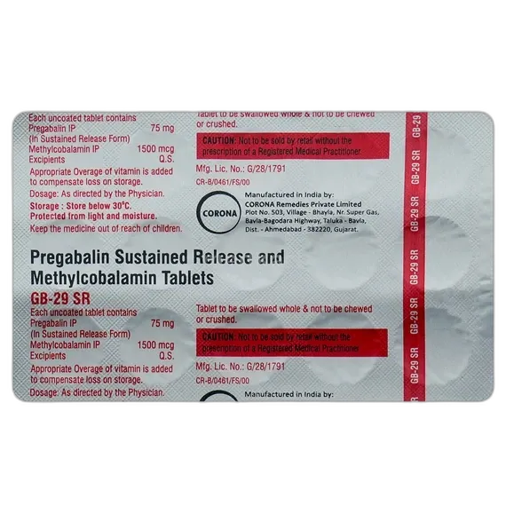 gb 29 sr tablet 15's